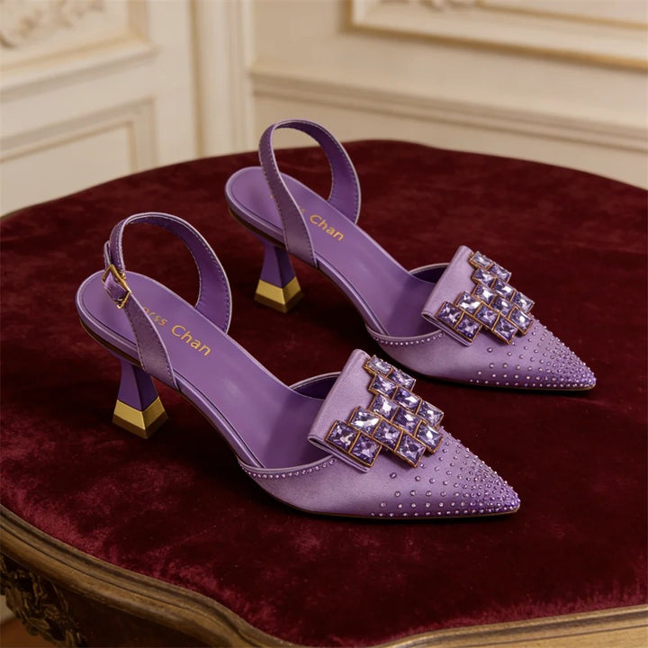 Gemmaria Crystal Kitten Heels
