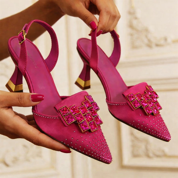 Gemmaria Crystal Kitten Heels