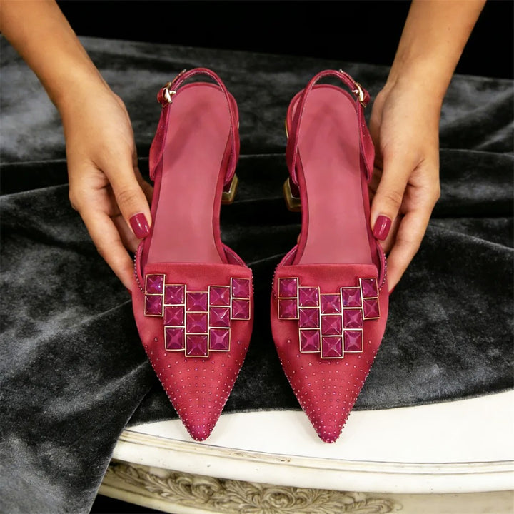 Gemmaria Crystal Kitten Heels