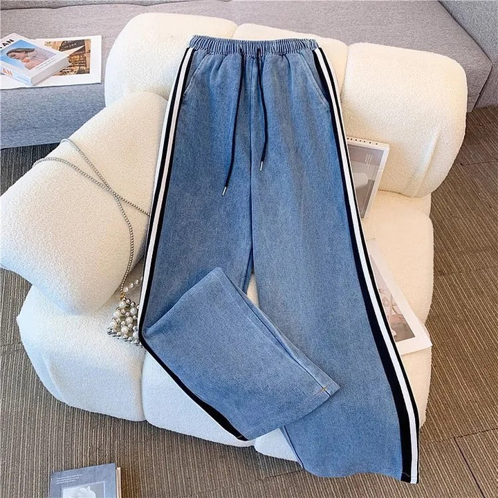 Varsity Denim Track Set