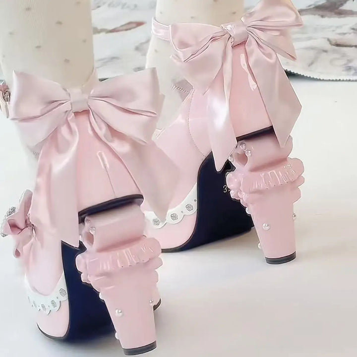 Ballerine Ribbon Platform Heels