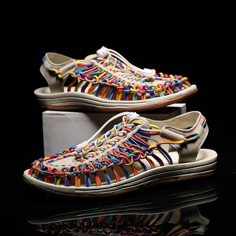 Kaleido Woven Cord Sandals