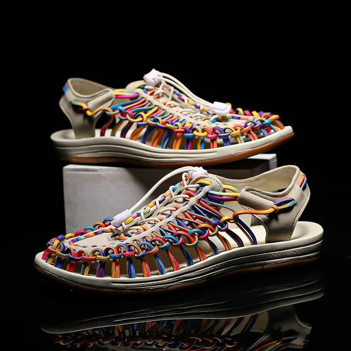 Kaleido Woven Cord Sandals