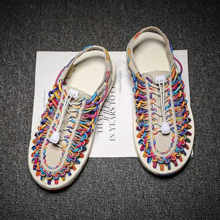 Kaleido Woven Cord Sandals