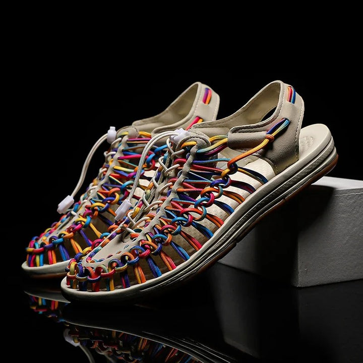 Kaleido Woven Cord Sandals