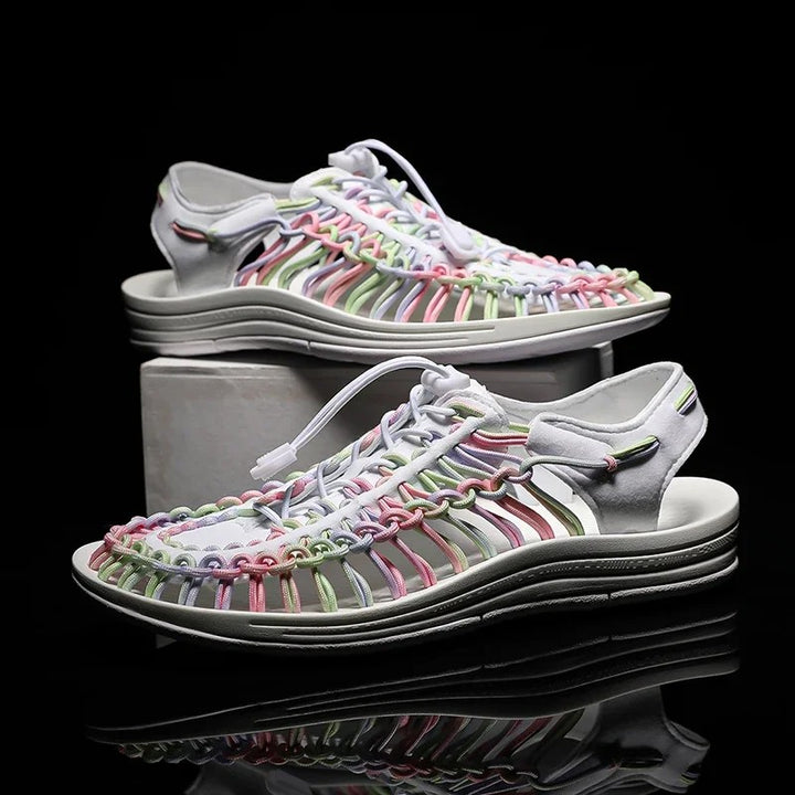 Kaleido Woven Cord Sandals