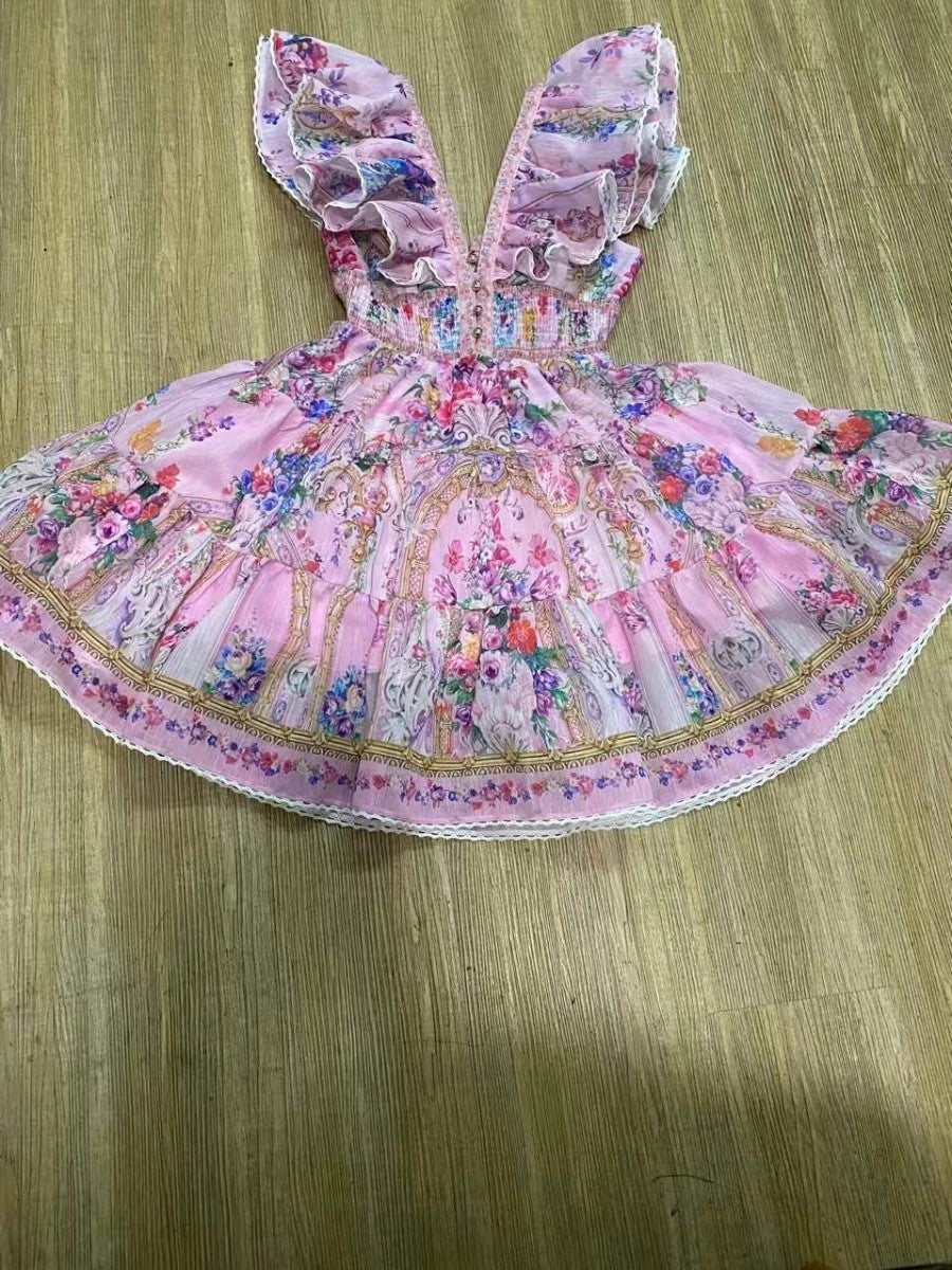 Prataiola Floral Ruffle Mini Dress
