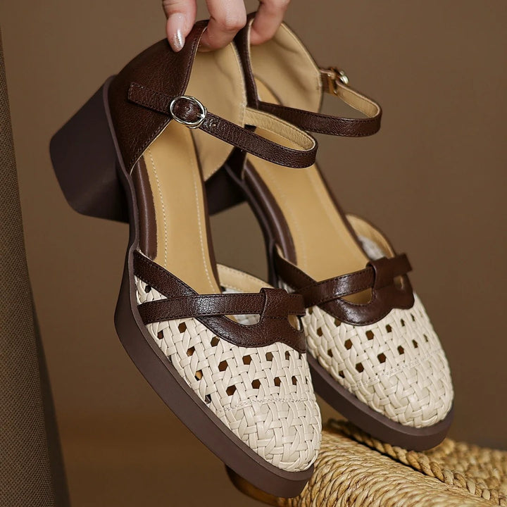 Cestina Woven Mary Janes