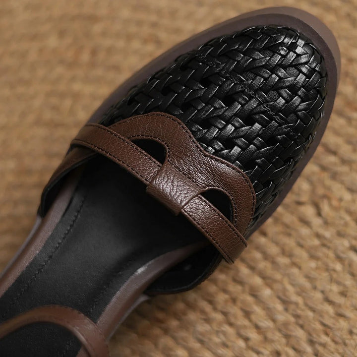 Cestina Woven Mary Janes