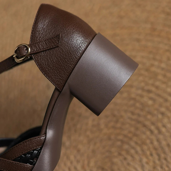 Cestina Woven Mary Janes