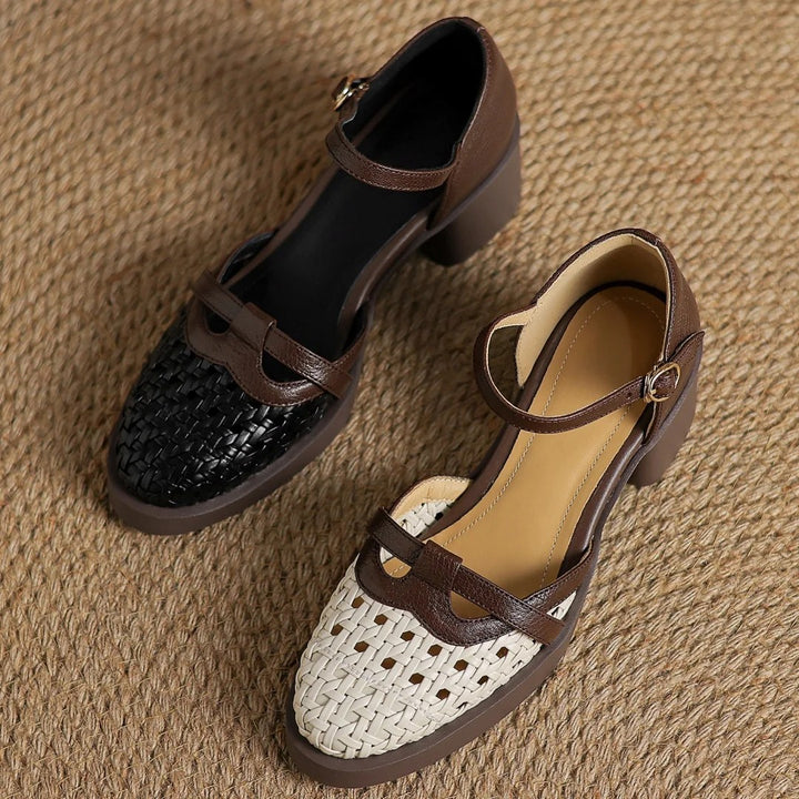 Cestina Woven Mary Janes