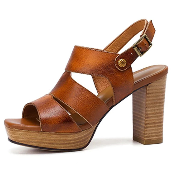 Cortile Buckle Platform Sandals