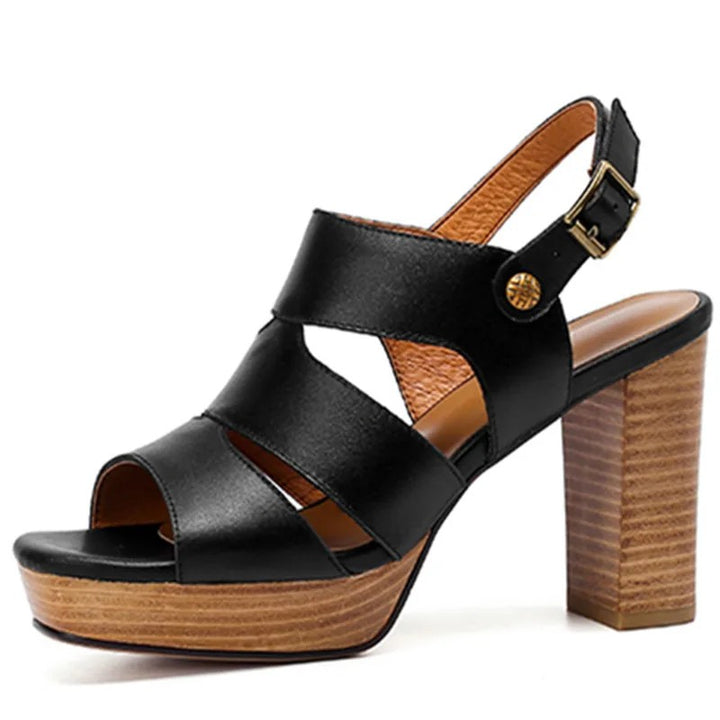 Cortile Buckle Platform Sandals