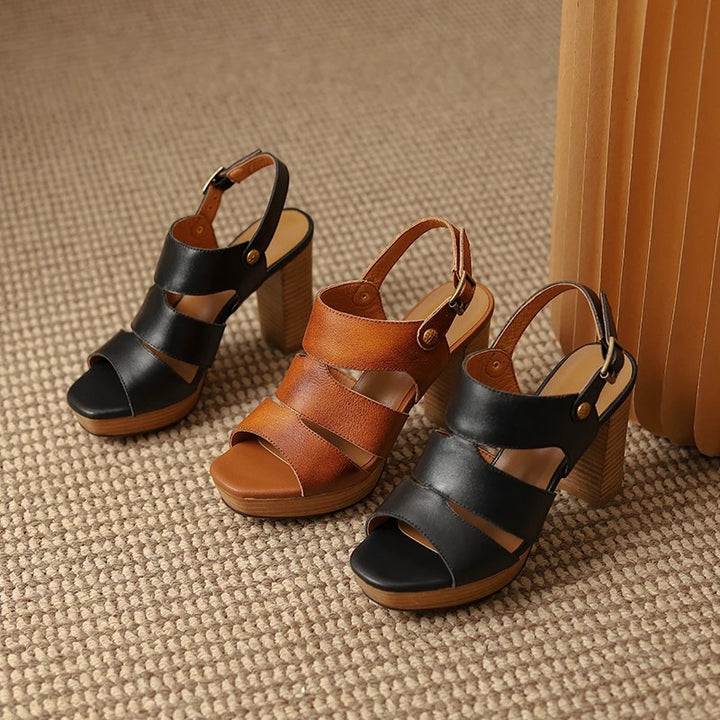 Cortile Buckle Platform Sandals