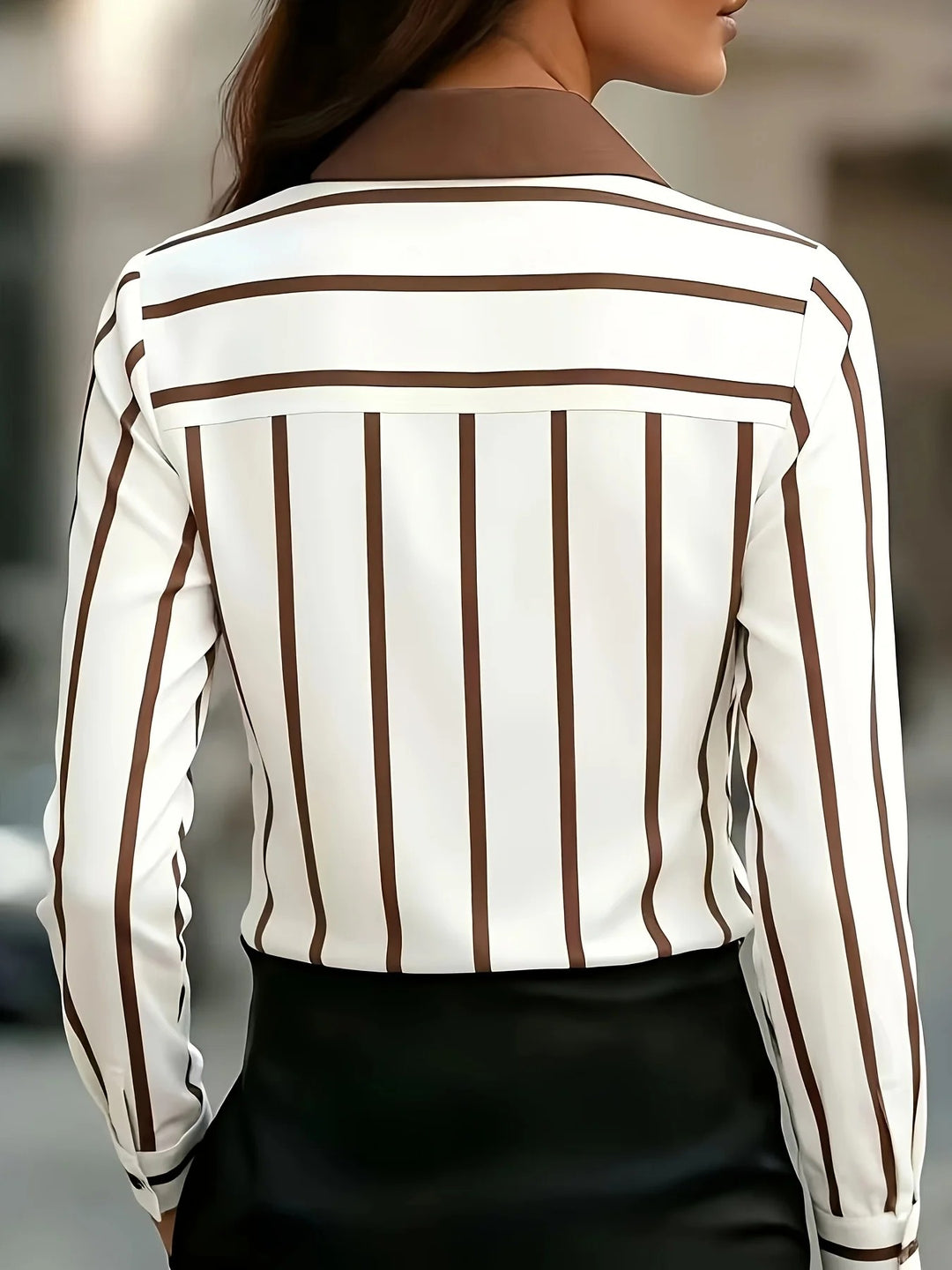 Colonnato Striped Pocket Blouse