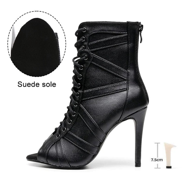 Ravella Peep-Toe Dance Boots