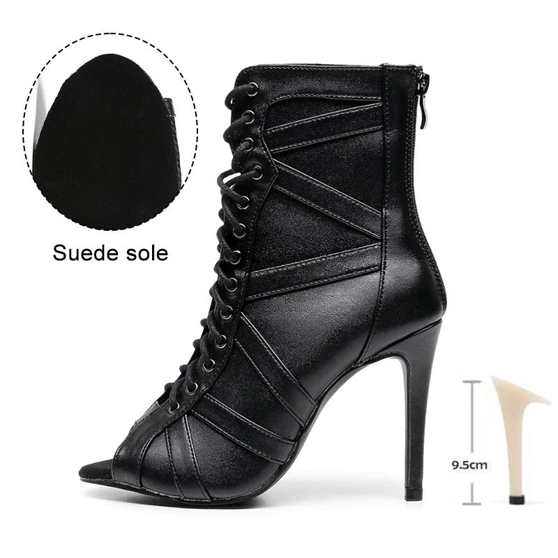 Ravella Peep-Toe Dance Boots