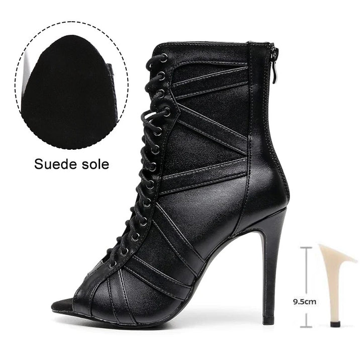 Ravella Peep-Toe Dance Boots