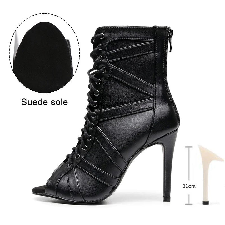 Ravella Peep-Toe Dance Boots