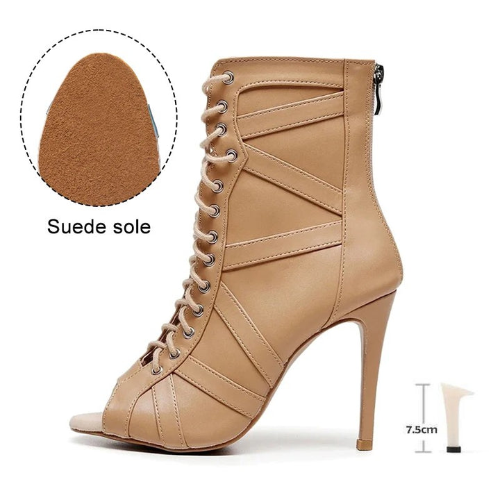 Ravella Peep-Toe Dance Boots