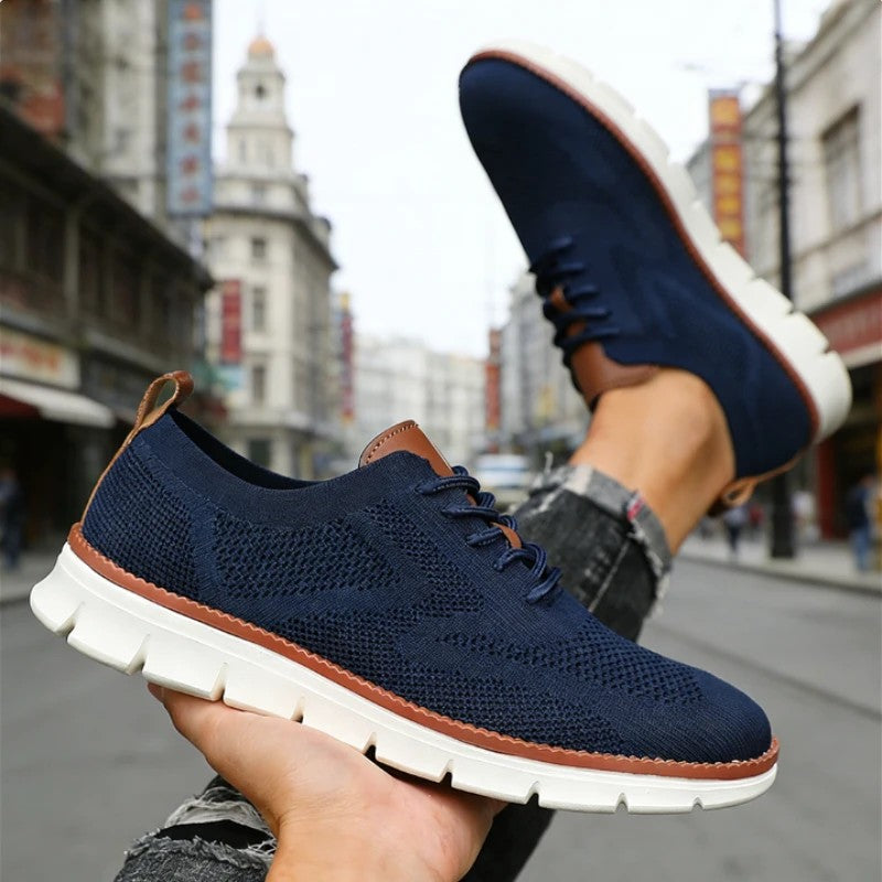 Wingtip Knit Sneakers