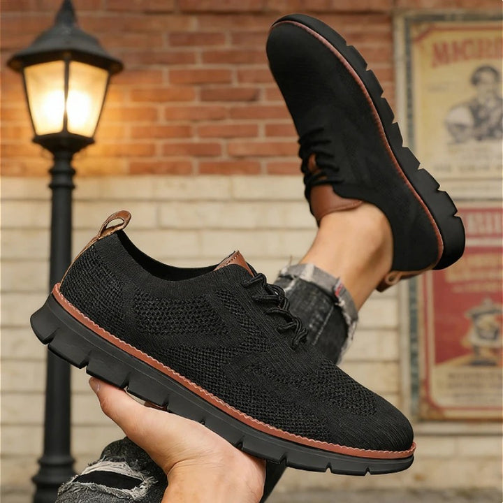 Wingtip Knit Sneakers