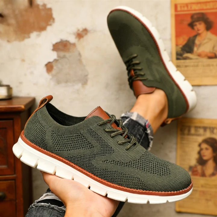 Wingtip Knit Sneakers