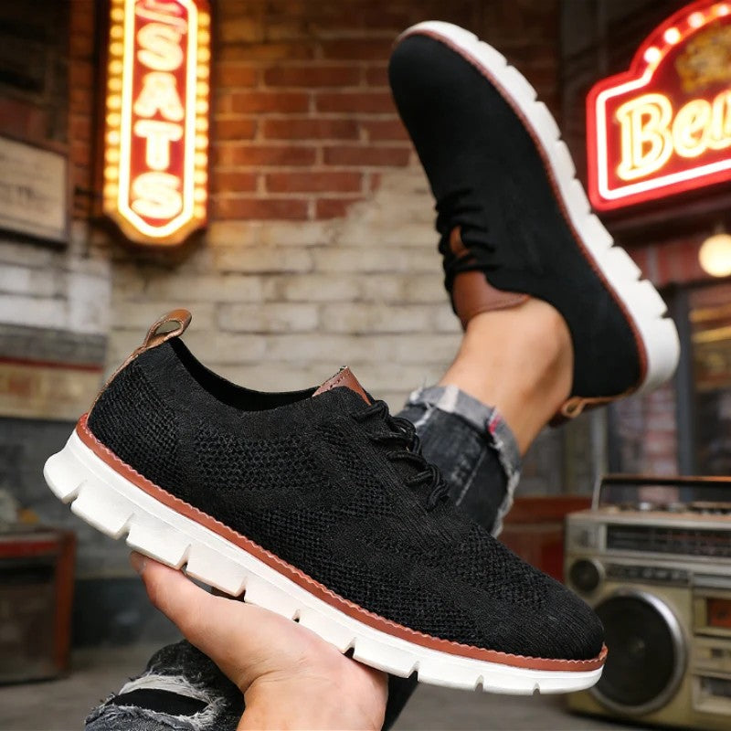 Wingtip Knit Sneakers