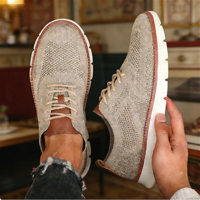 Wingtip Knit Sneakers