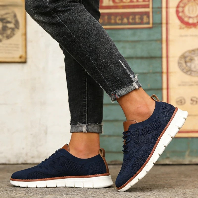Wingtip Knit Sneakers