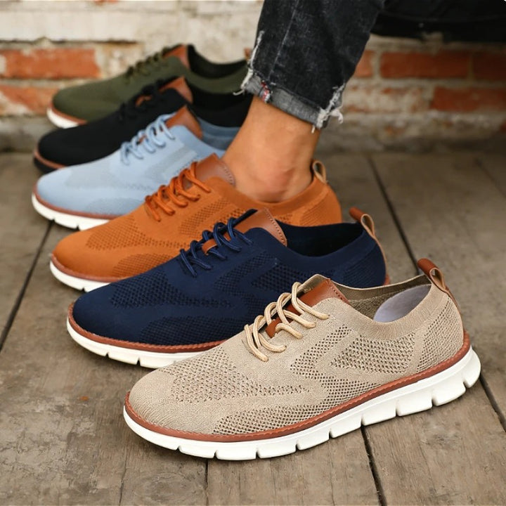 Wingtip Knit Sneakers