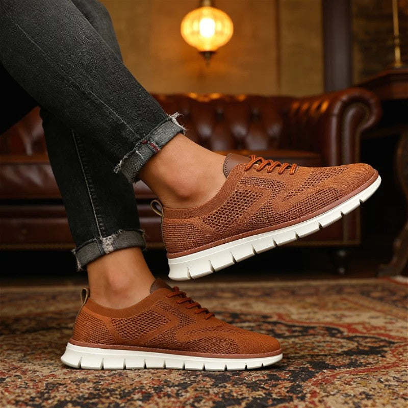 Wingtip Knit Sneakers