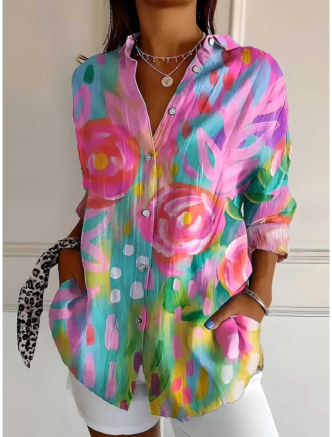 Pittore Painterly Floral Blouse