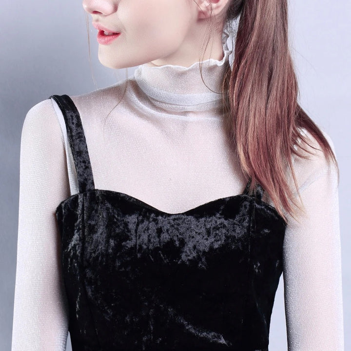 Velina Sheer Turtleneck
