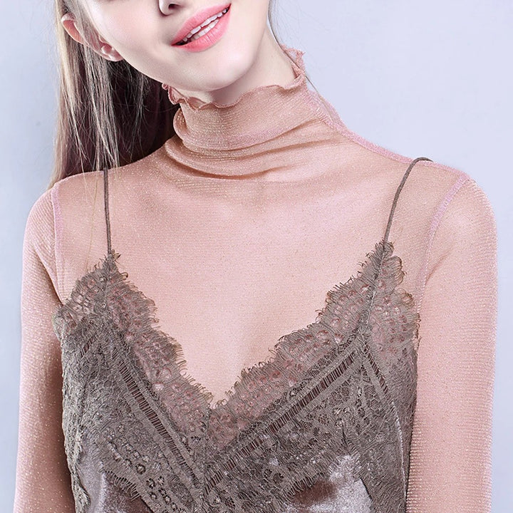 Velina Sheer Turtleneck