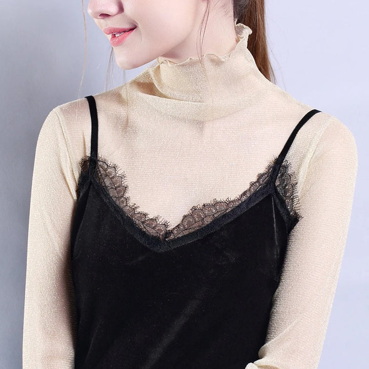 Velina Sheer Turtleneck