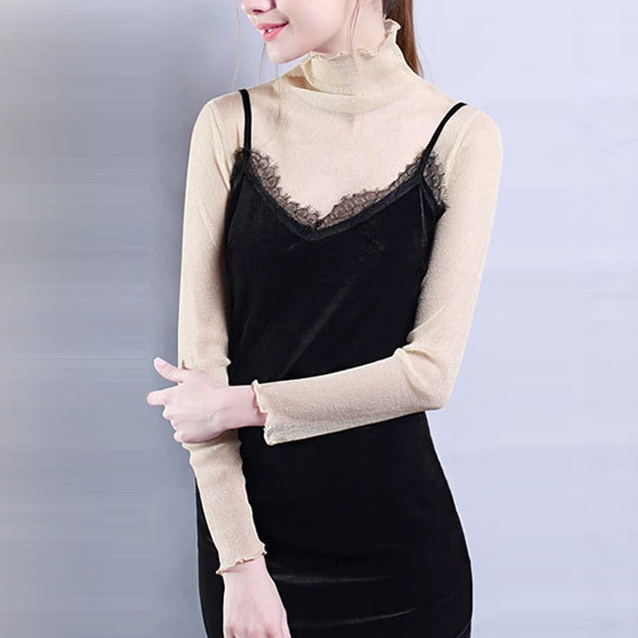 Velina Sheer Turtleneck