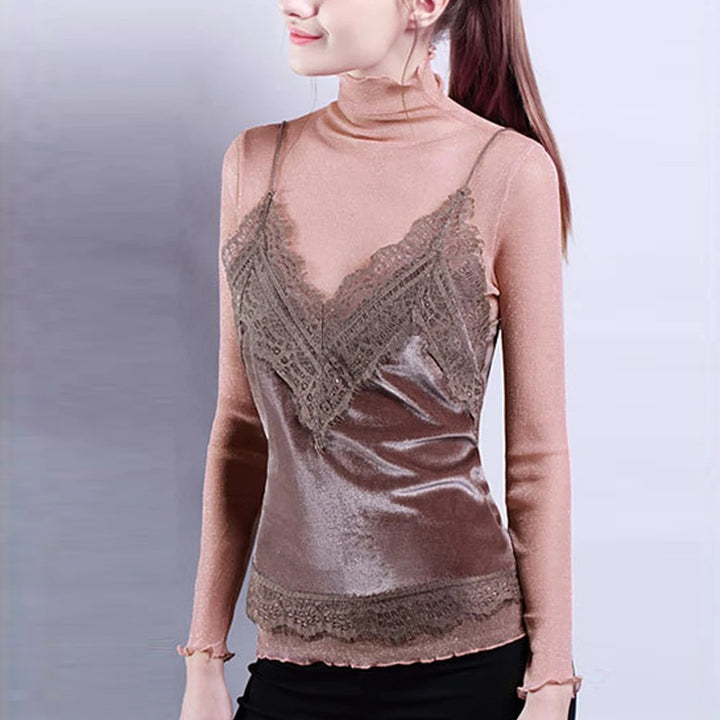 Velina Sheer Turtleneck