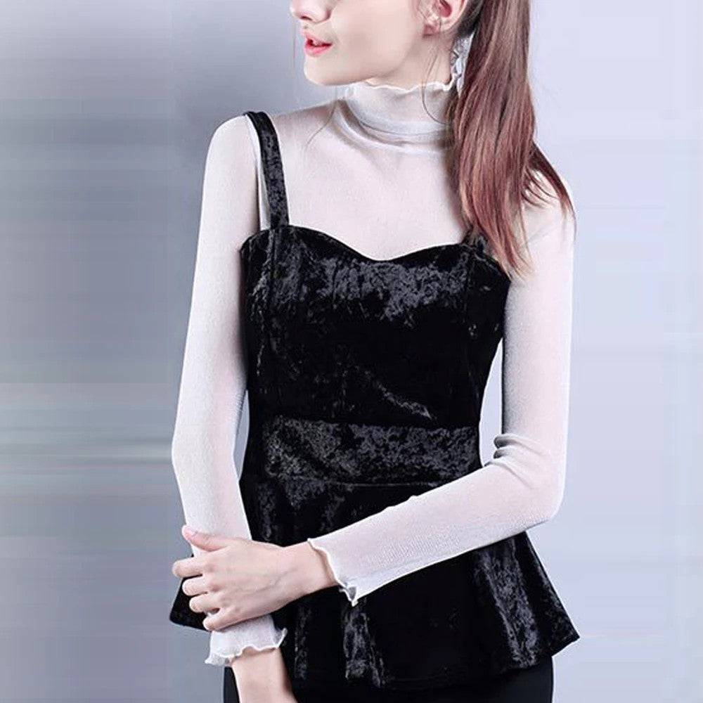Velina Sheer Turtleneck