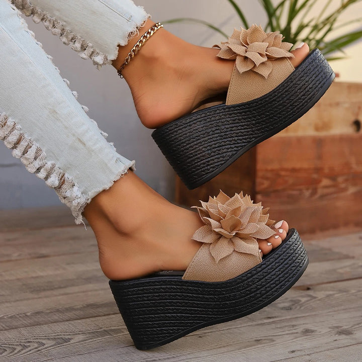 Fioretta Bloom Wedge Slides