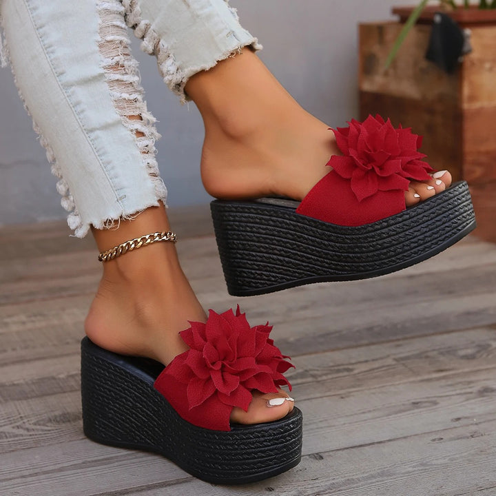 Fioretta Bloom Wedge Slides