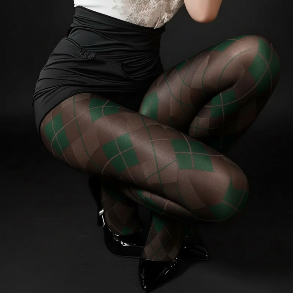 Aurora Plaid Pantyhose