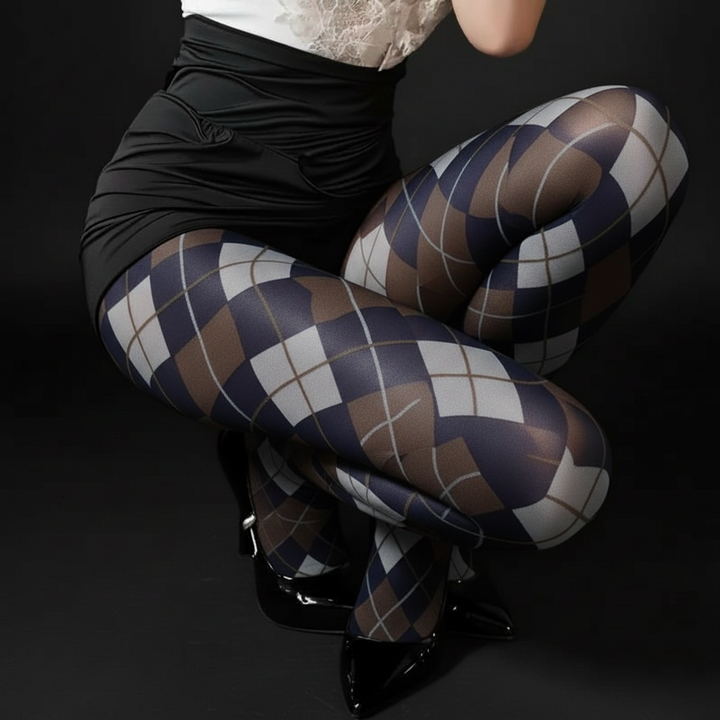 Aurora Plaid Pantyhose