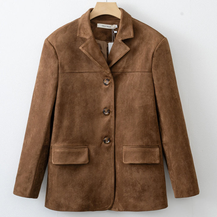 Terracotta Suede Blazer