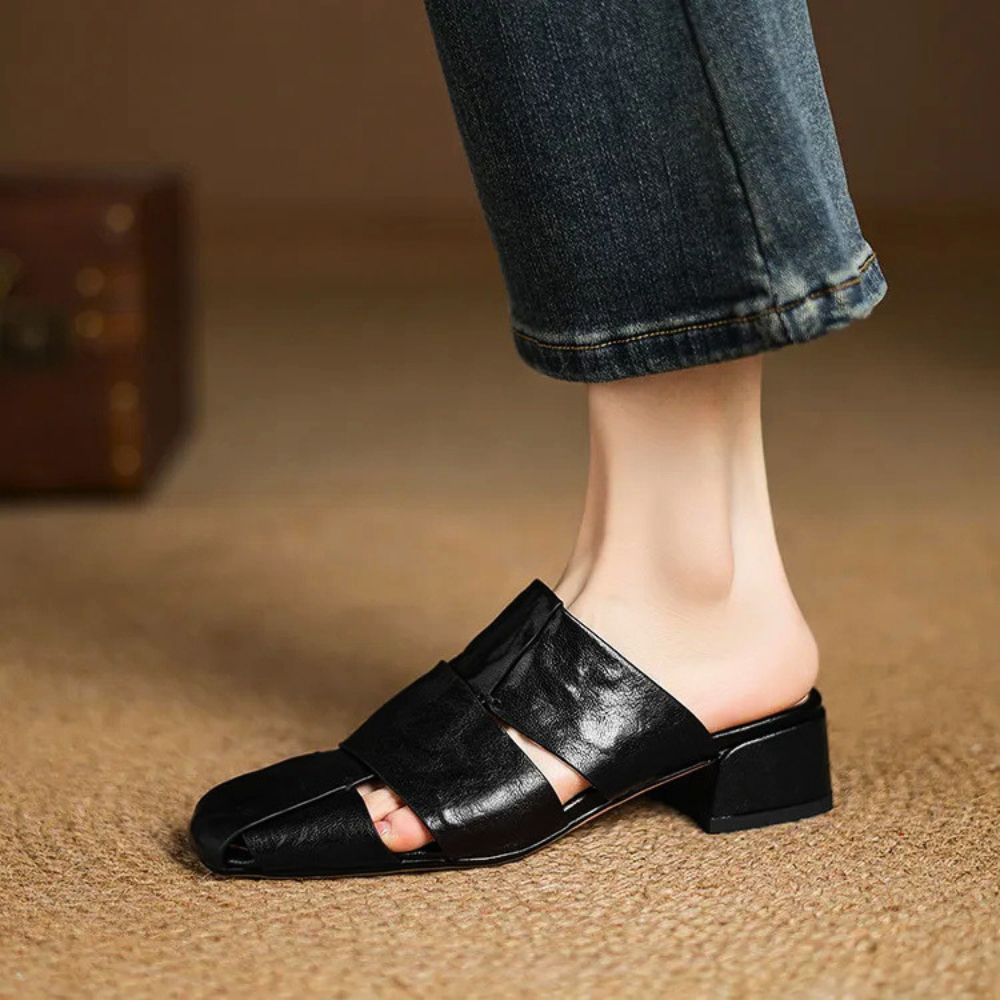 Amara Leather Mules