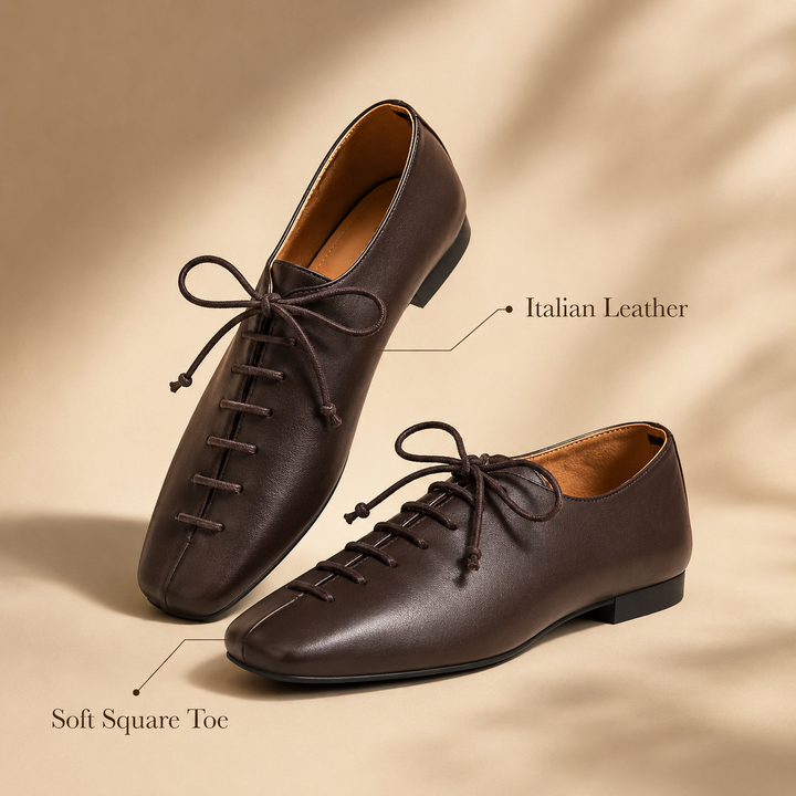 Cordella Square-Toe Leather Loafers
