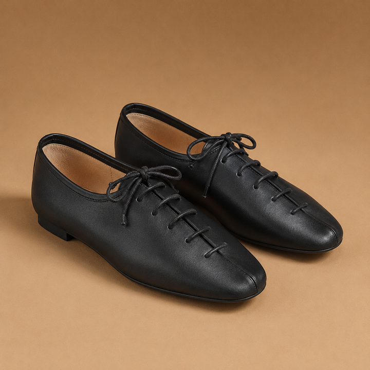 Cordella Square-Toe Leather Loafers