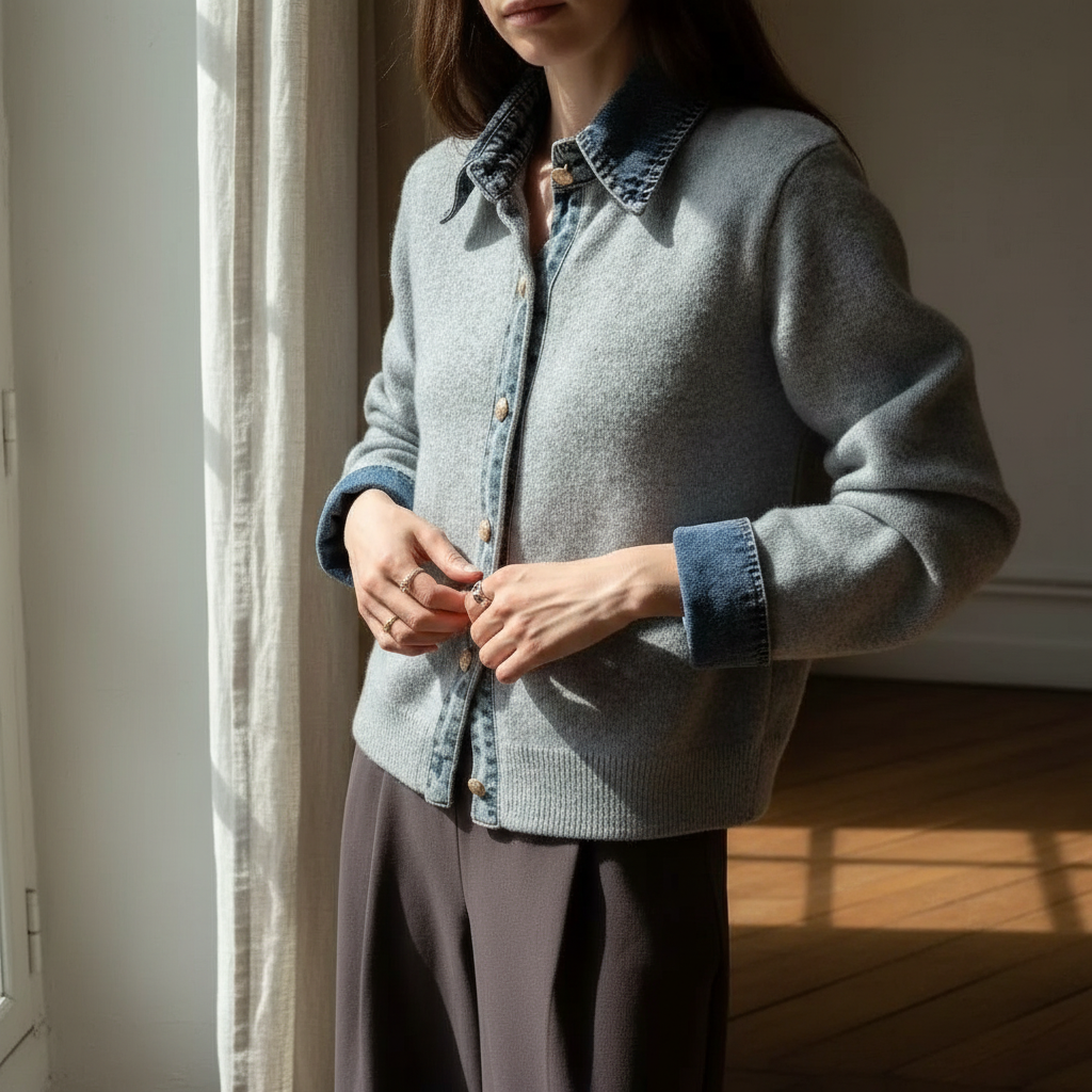 Denim Touch Cardigan