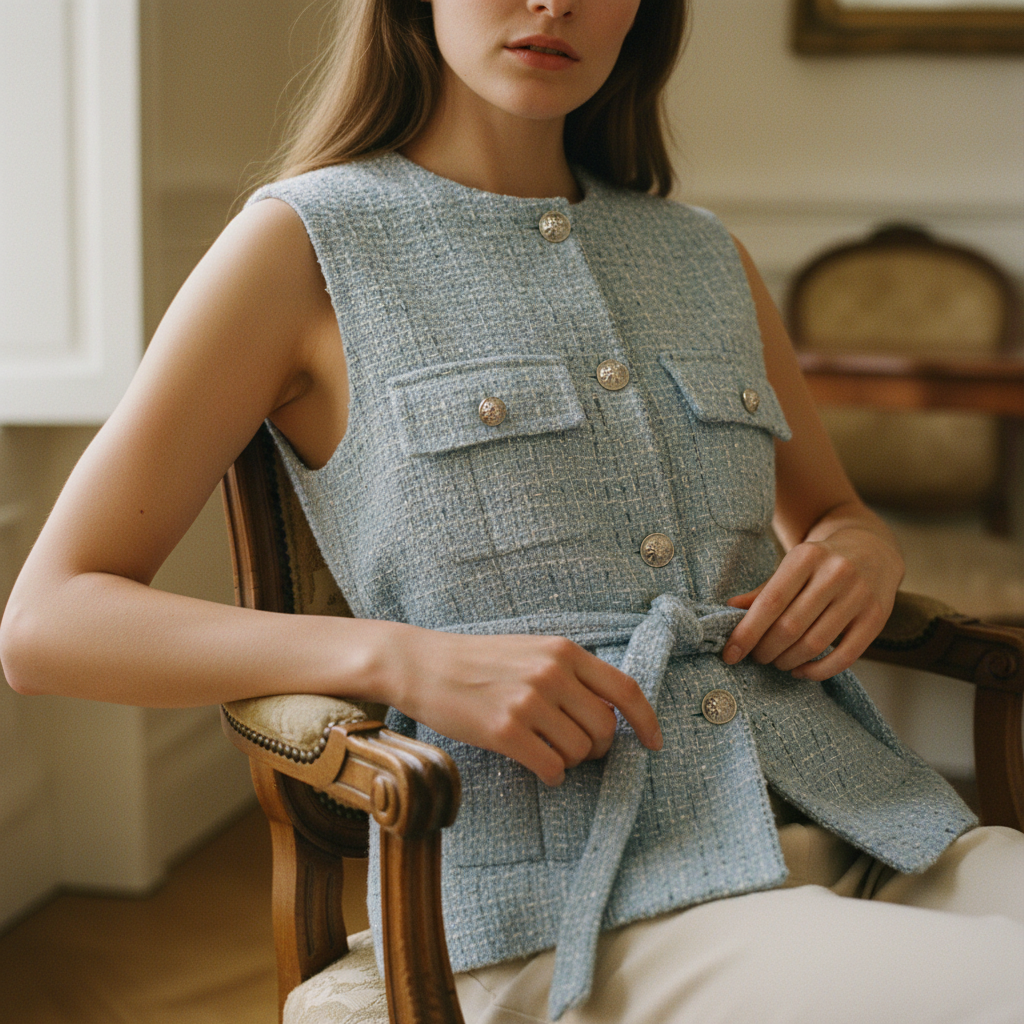 Delphine Tweed Vest