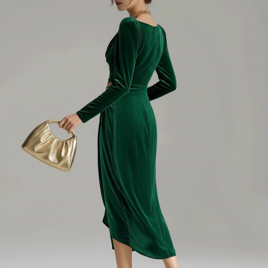 Elysian Ruched Midi Dress
